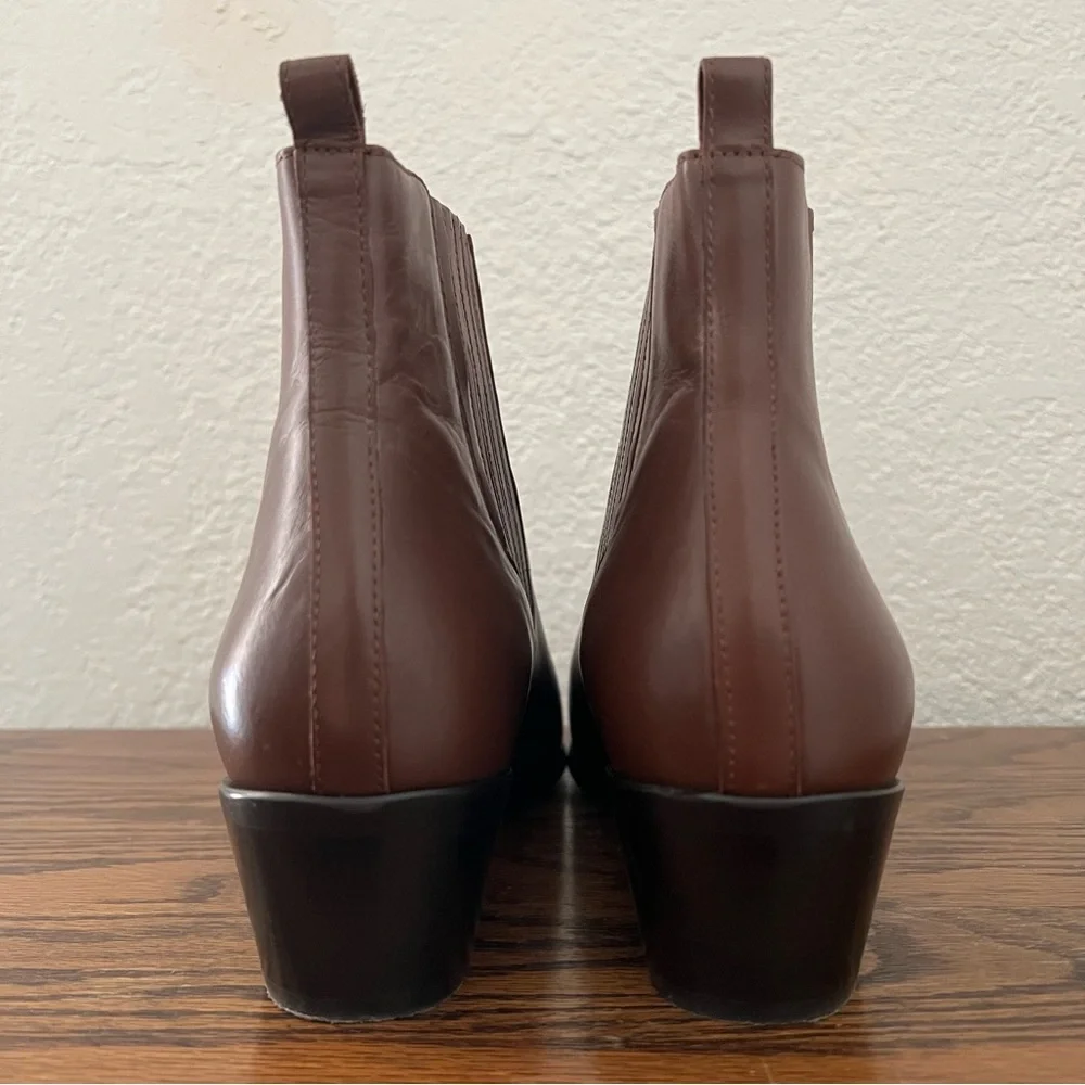 J.Crew Women's Chelsea Ankle Boots Brown Leather 03002 Size 10